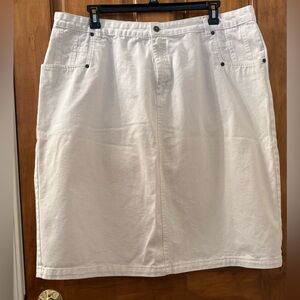 Jessica London White Pencil Cargo Skirt